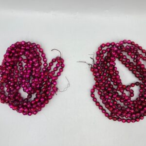 2 Strings of Vintage Pink Mercury Glass Garland - 174" Total