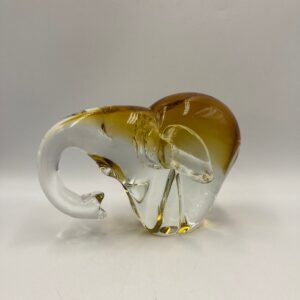 Vintage Art Glass Murano Style Elephant Paperweight with Graduated Colours