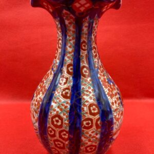 Antique Japanese Imari Ruffled Vase, unmarked