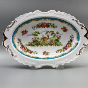 Hard to Find Royal Albert Chelsea Bird Teal Serving Dish