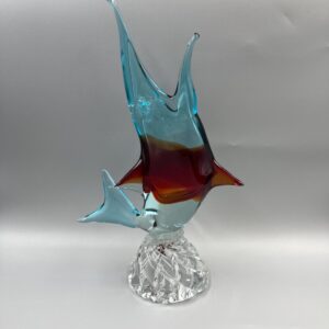 Murano Two Tone Glass Swordfish - glows under UV light