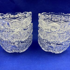 Set of 6 Cut Crystal Fruit Bowls, Berry Bowls, Dessert Bowls