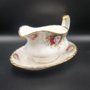 Royal Albert Celebration Gravy Boat with Underplate, made in England