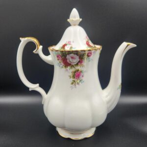 Royal Albert China Celebration Coffee Pot with Lid, made in England