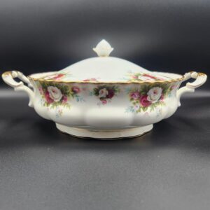 Royal Albert China Celebration Lidded Vegetable Bowl, Covered Vegetable Bowl, made in England