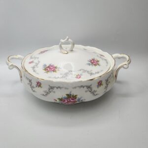 Royal Albert Tranquillity Covered Vegetable Bowl, made in England, English bone china, Tranquillity Vegetable Bowl and Lid