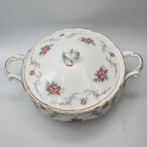 Royal Albert Tranquillity Covered Vegetable Bowl, made in England, English bone china, Tranquillity Vegetable Bowl and Lid