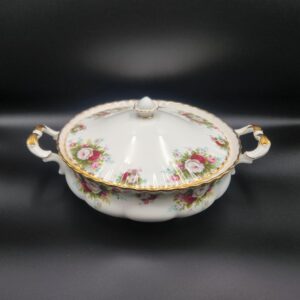 Royal Albert China Celebration Lidded Vegetable Bowl, Covered Vegetable Bowl, made in England