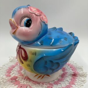 RARE Lefton Bluebird Cookie Jar - please read description