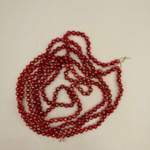 String of Vintage Red Mercury Glass Garland - 84" (7')