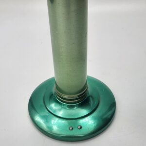 Rayovac Candle Flashlight Lamp Teal / Green Anodized Aluminum MCM Candle Colorama 1950s, Battery Powered