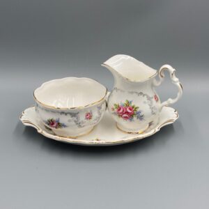 Royal Albert Tranquillity Creamer, Sugar, and Tray Set, made in England, 3 piece set Tranquility English bone china