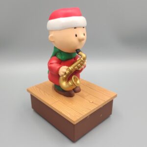 2012 Hallmark Peanuts CHARLIE BROWN Saxophone Christmas Music Peanuts Band Wireless, Tested, WORKING