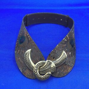 Vintage Genuine Peacock Feather Belt - small -  29 1/2 Inches, made in Taiwan