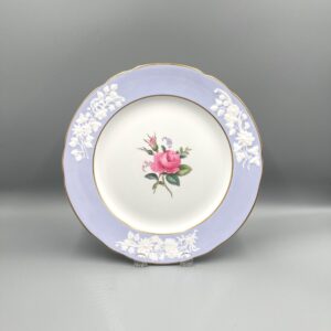 Vintage Spode Maritime Rose Dinner Plate, Spode Rose Plate, Periwinkle Blue trim