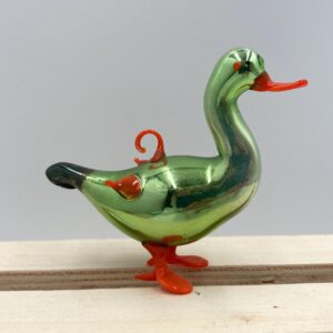 1930s LAUSCHA Mercury Glass Duck, Rare Christmas Ornament