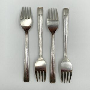 Set of 4 Vintage CATHAY PACIFIC Noritake Silver Plate Forks