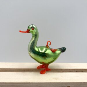 1930s LAUSCHA Mercury Glass Duck, Rare Christmas Ornament