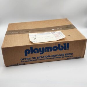 New in Box Vintage 1984 Playmobile Esso Station Mail In Offer Kit Toy Set in Original Shipping Box